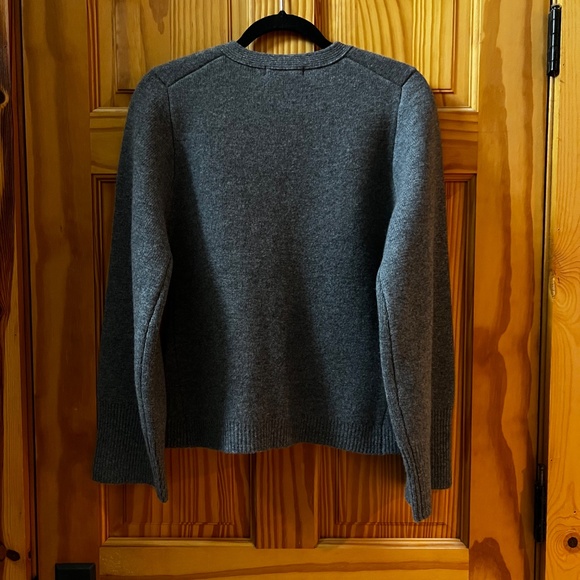 Almina Concept V Neck Cardigan Sweater Merino Wool S Grey Gray NWOT - Picture 2 of 14